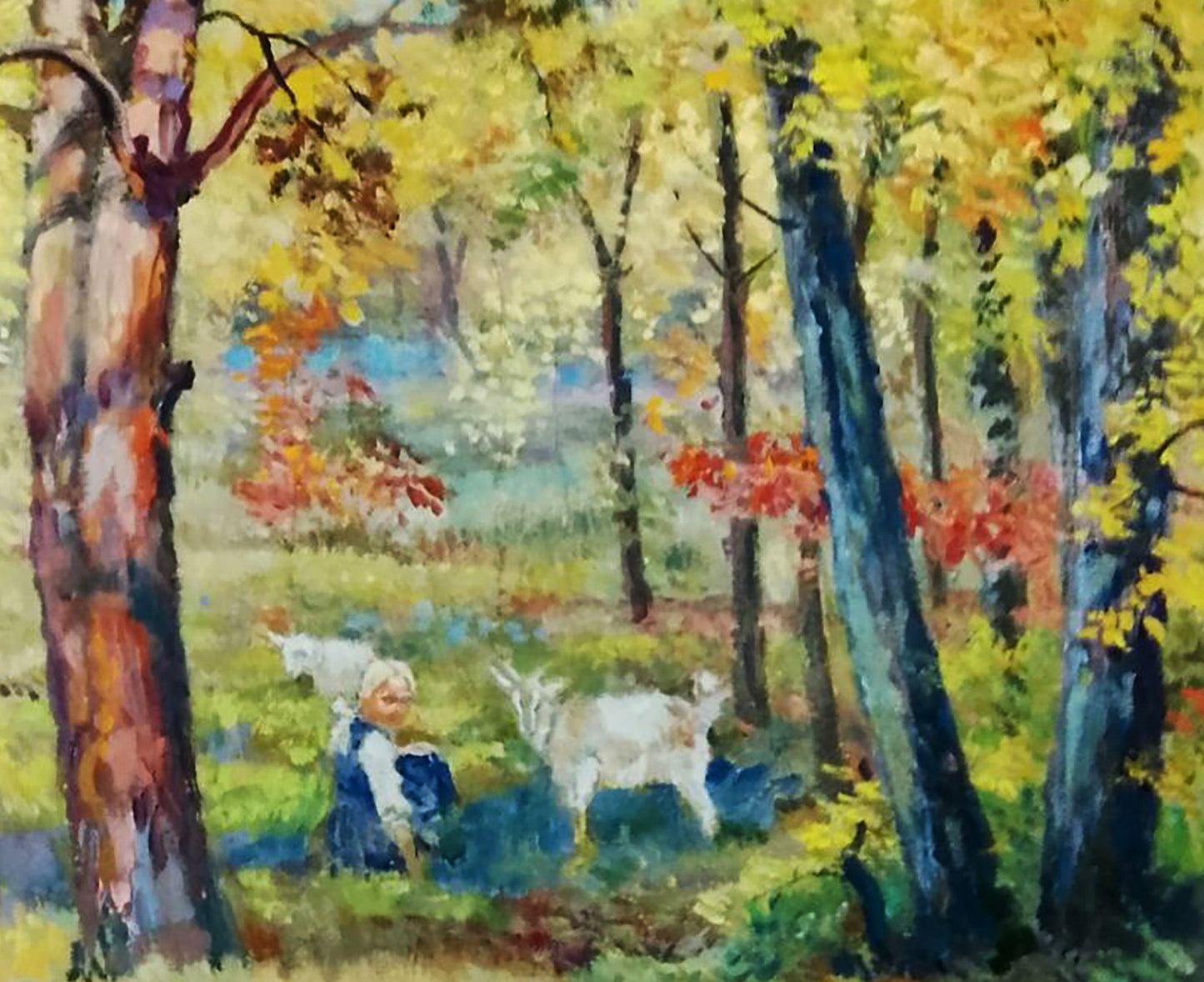 Oil painting Walk through the meadows Anatolii Duhnevich