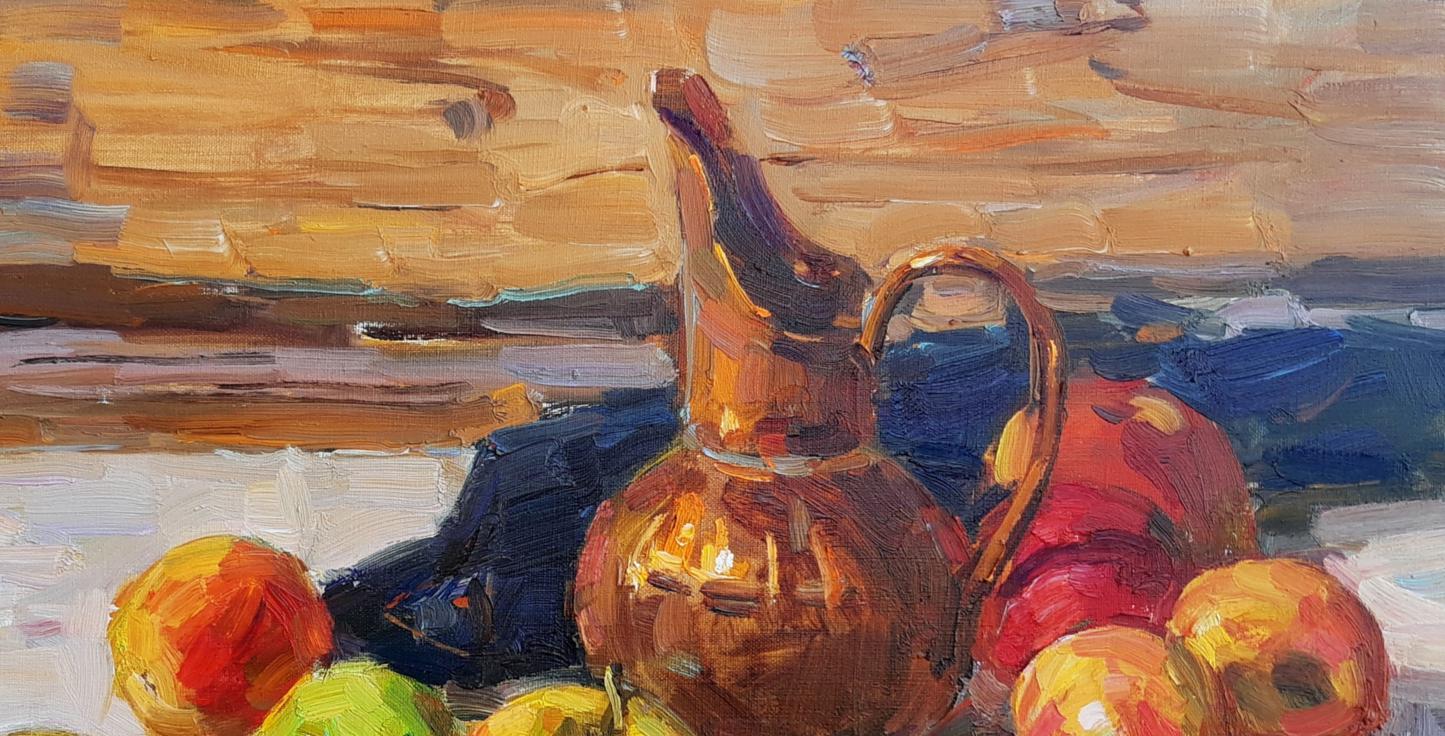 Oli painting fruit still life Miacheslav Tepeta