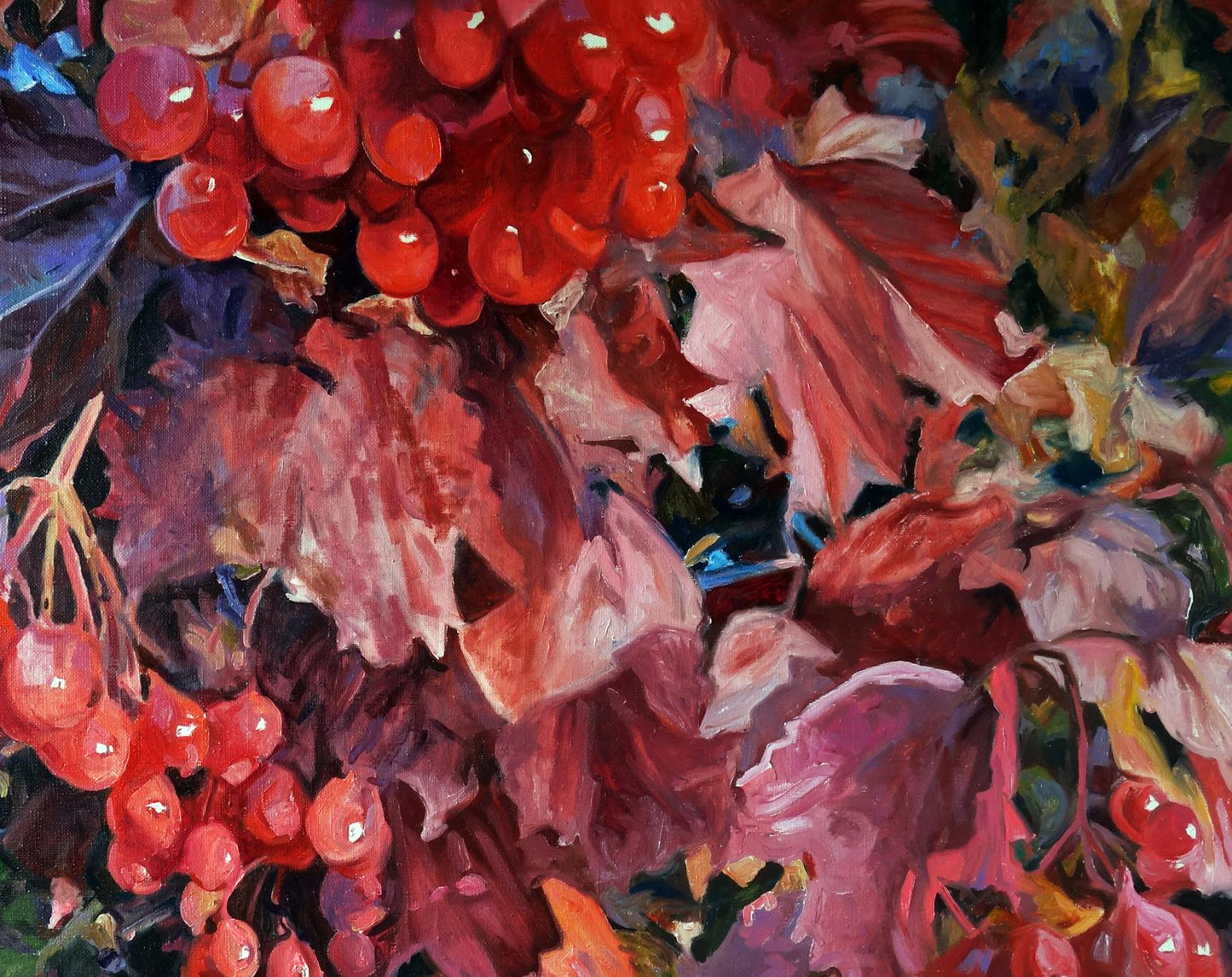 Oil Painting Floral Landscape