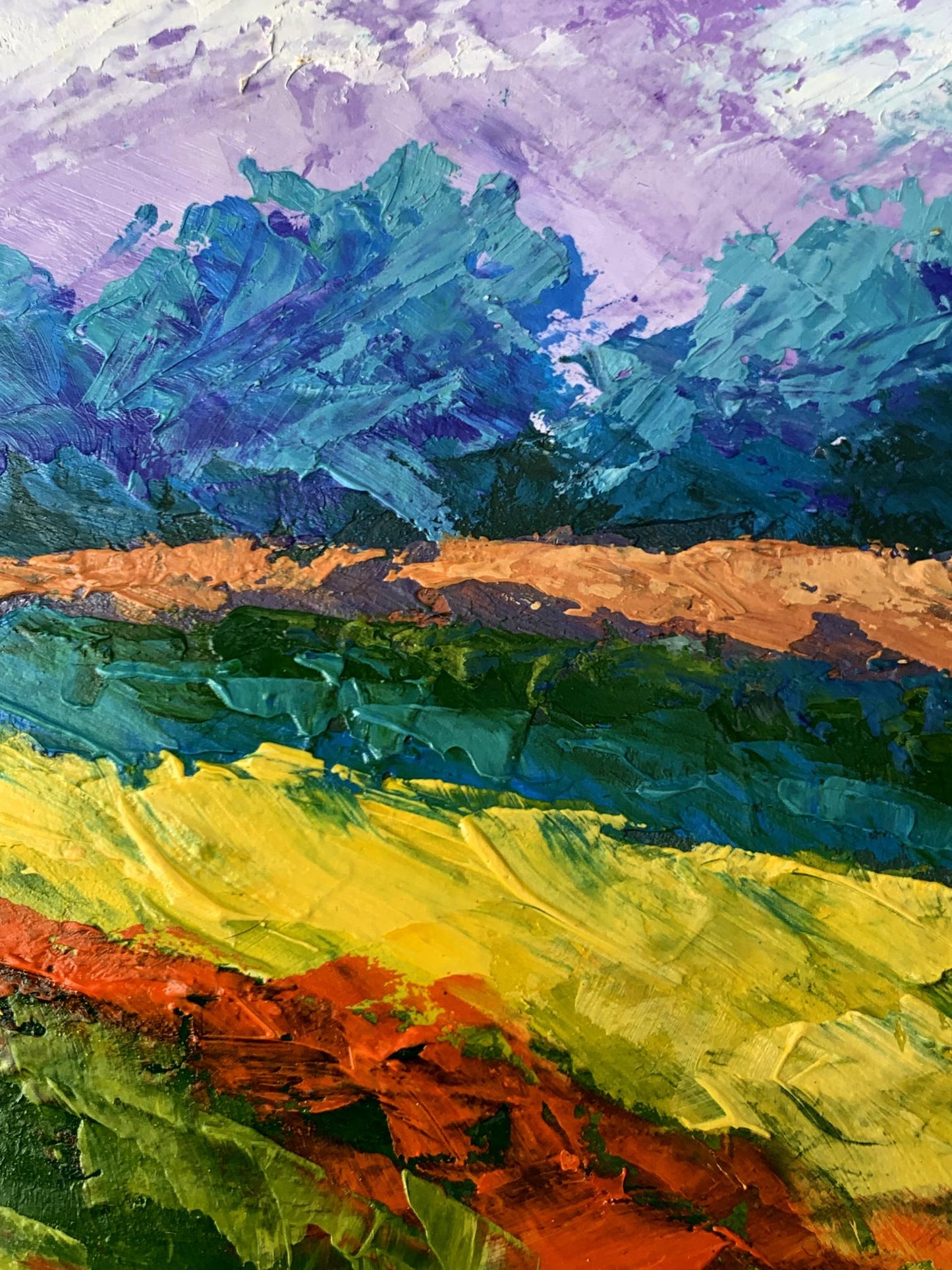 Oil painting Cloudy sunny day V. Zadorozhnya