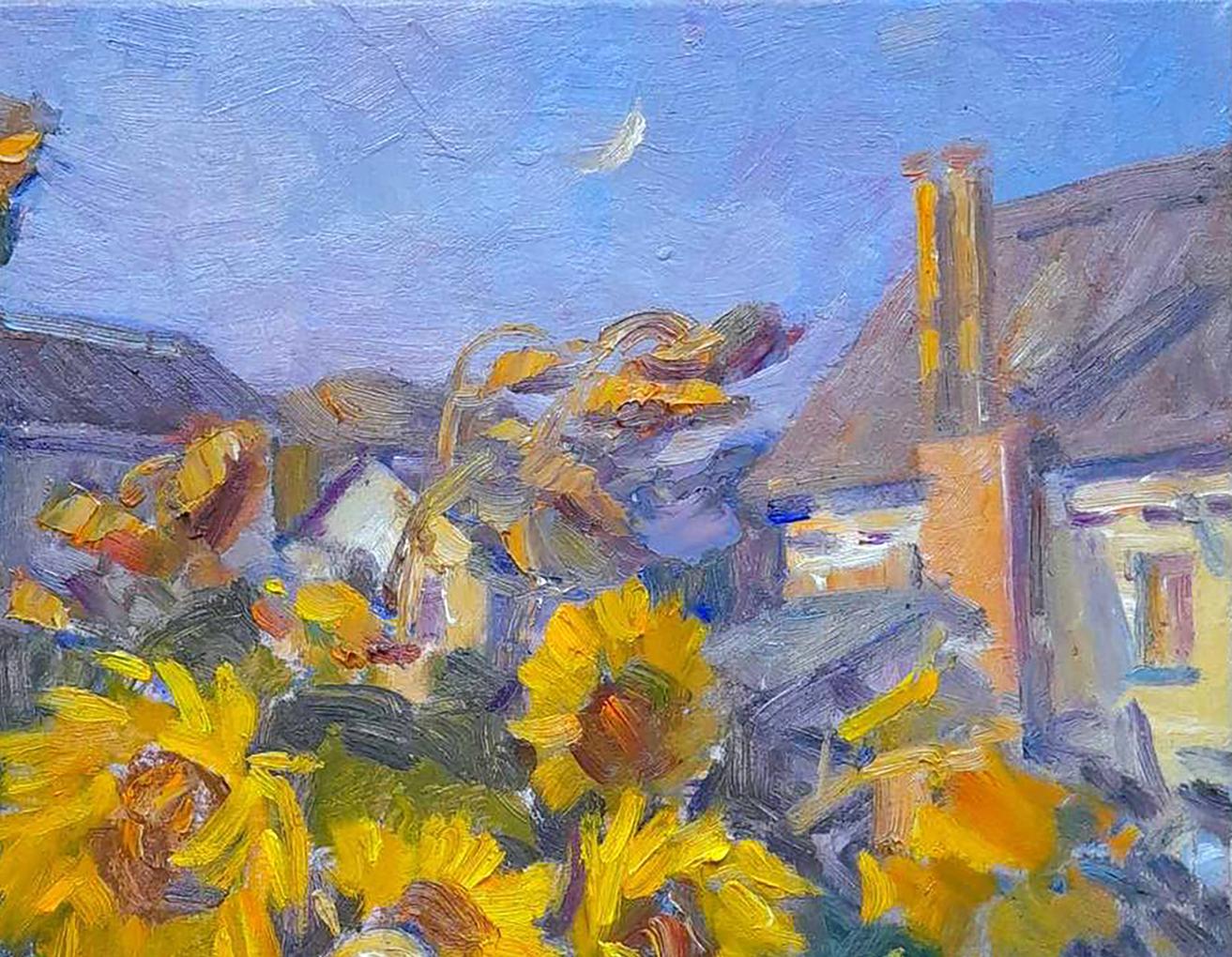 Oil painting Rural landscape