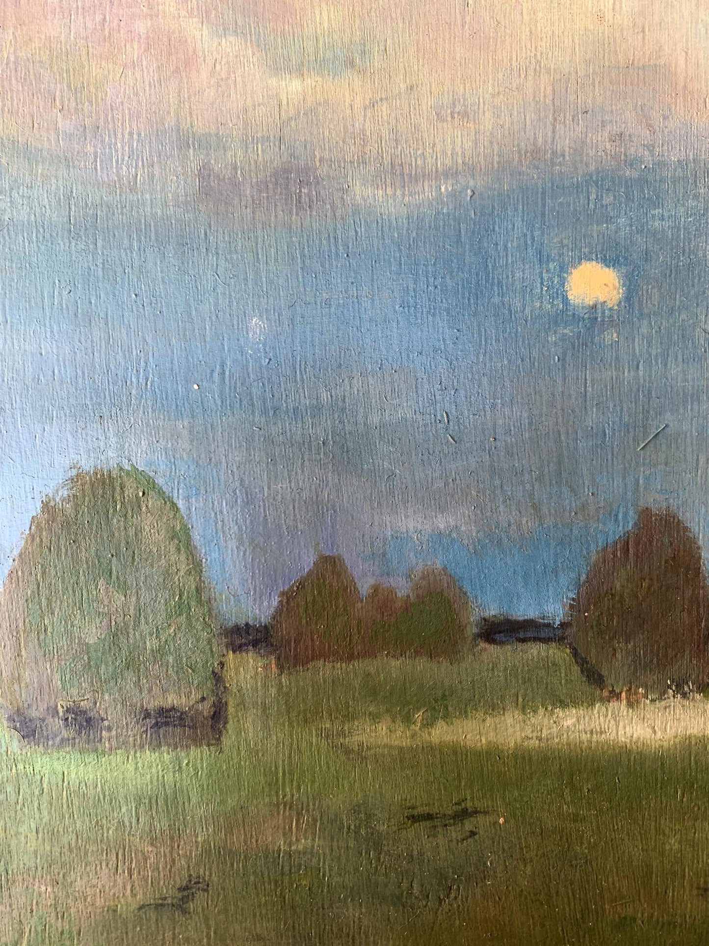 Oil painting In the night field Leonid Maistrenko