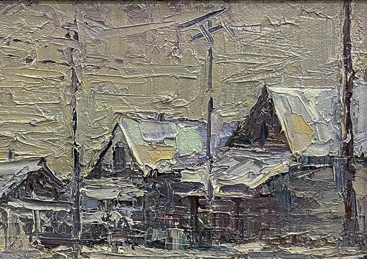 Oil painting Rural house Volodymyr Pashchenko