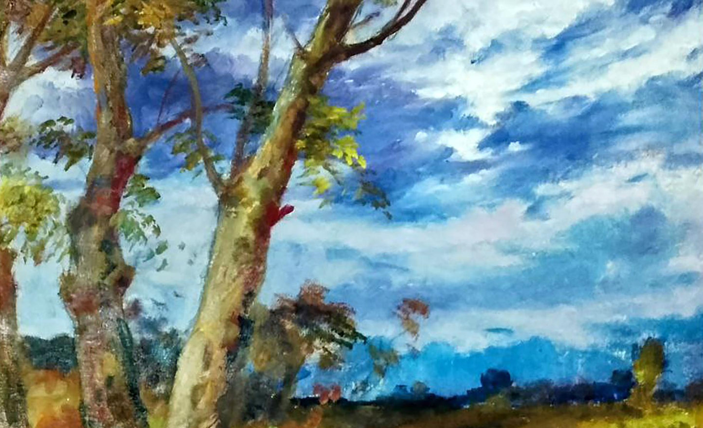 Oil painting Covered with dark clouds Anatolii Duhnevich
