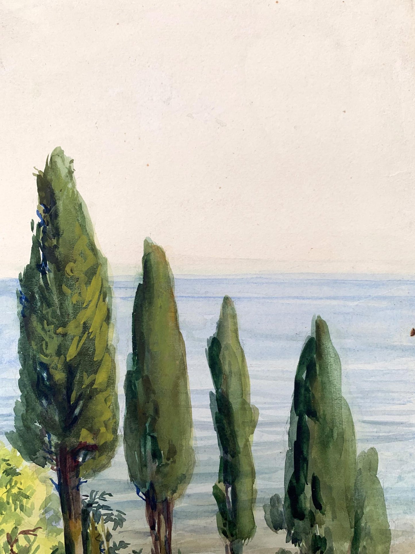 Watercolor painting Holidays at the resort Unknown artist