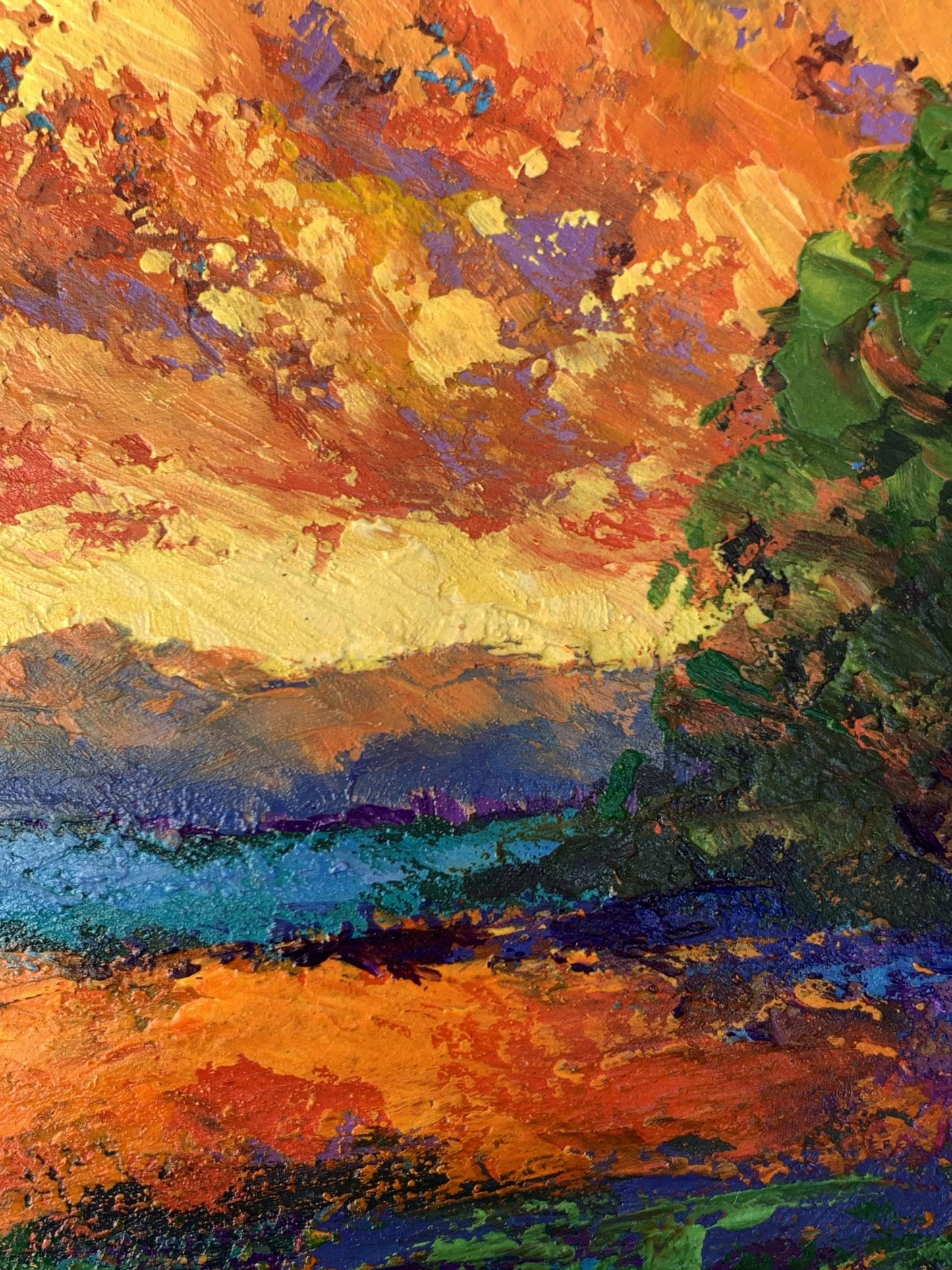 Oil painting Windy evening V. Zadorozhnya