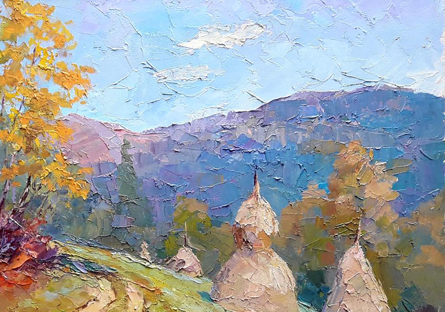 Oil painting Stacks Serdyuk Boris Petrovich