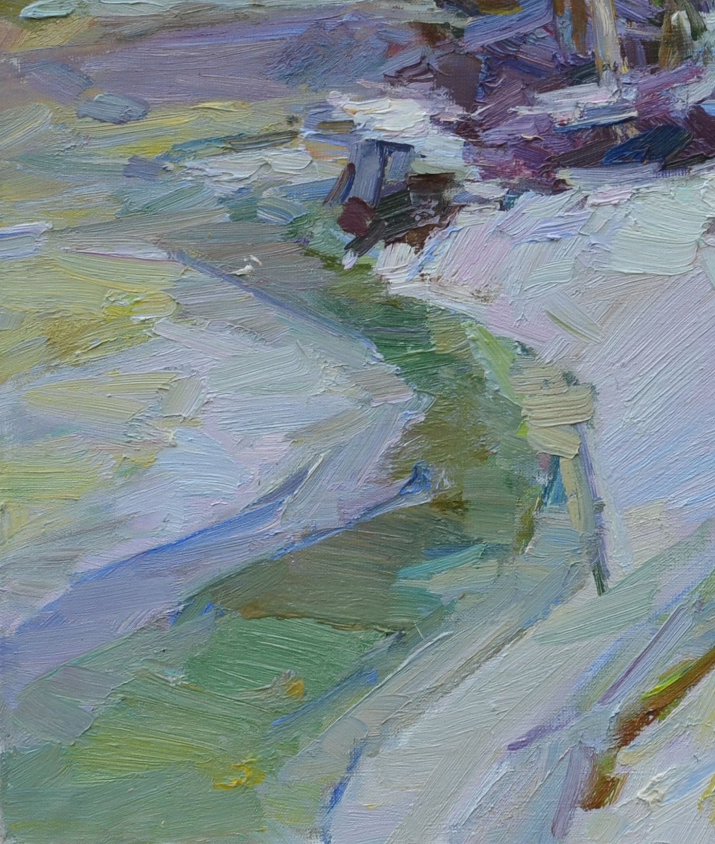Vyacheslav Pereta's oil painting invites us to explore the riverside