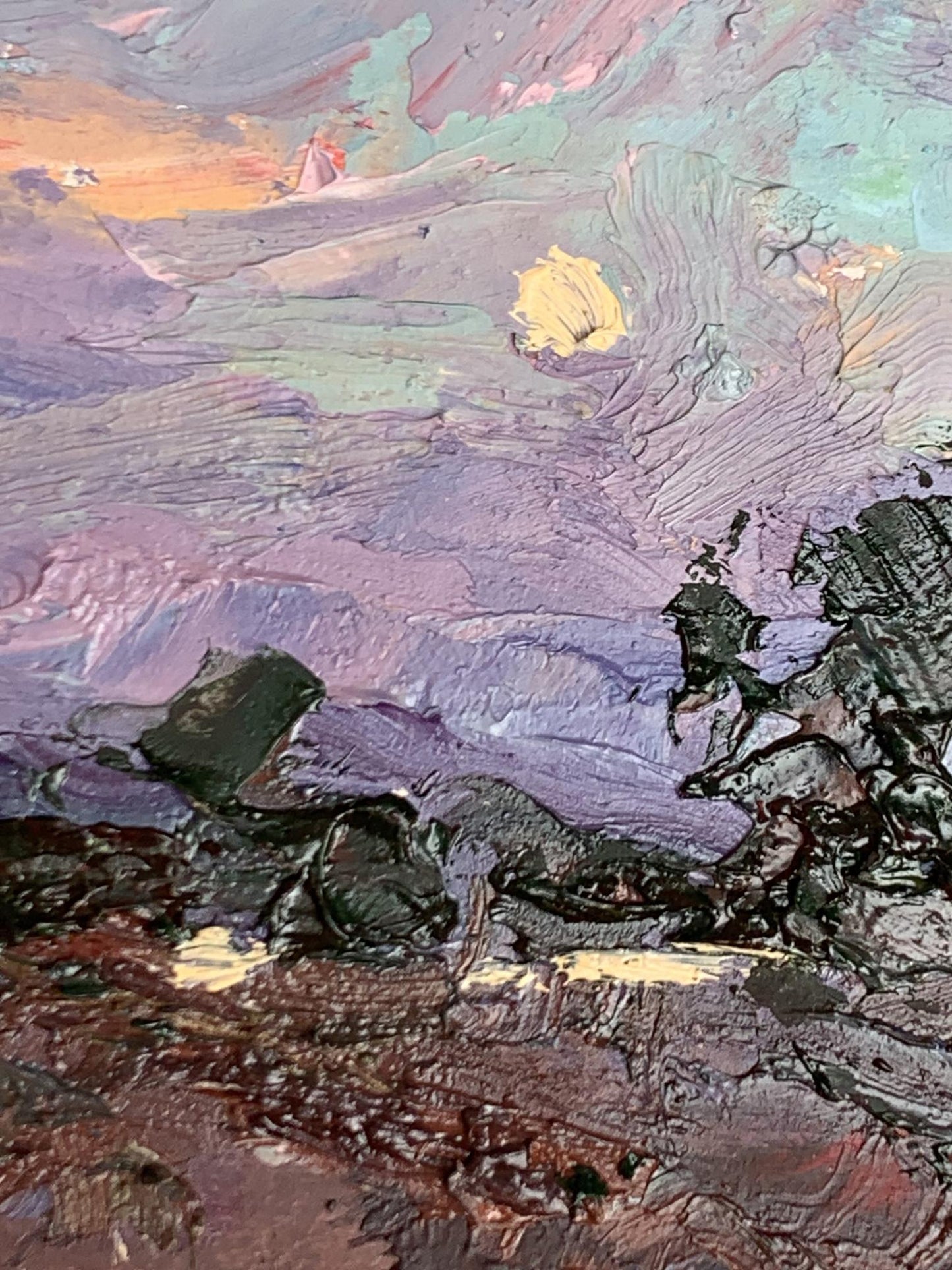 Oil painting Night is coming Oleksiyander Cherednichenko