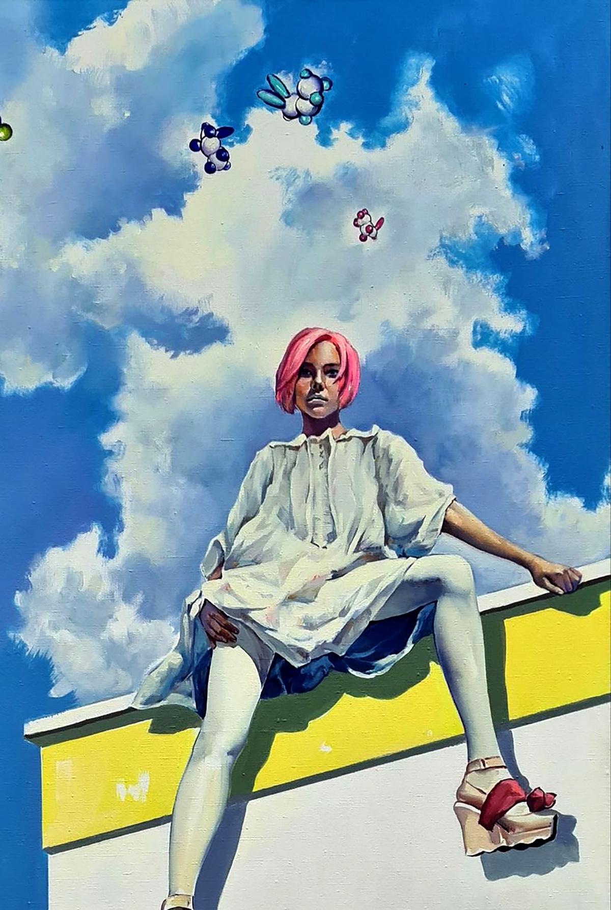 The oil painting "Angel" by Igor Konovalov