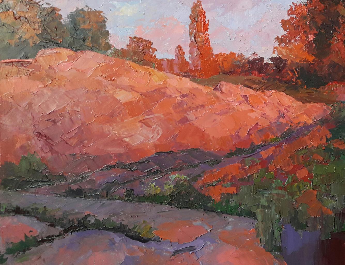 Oil painting Bagrova cliff over the Dnieper Serdyuk Boris Petrovich