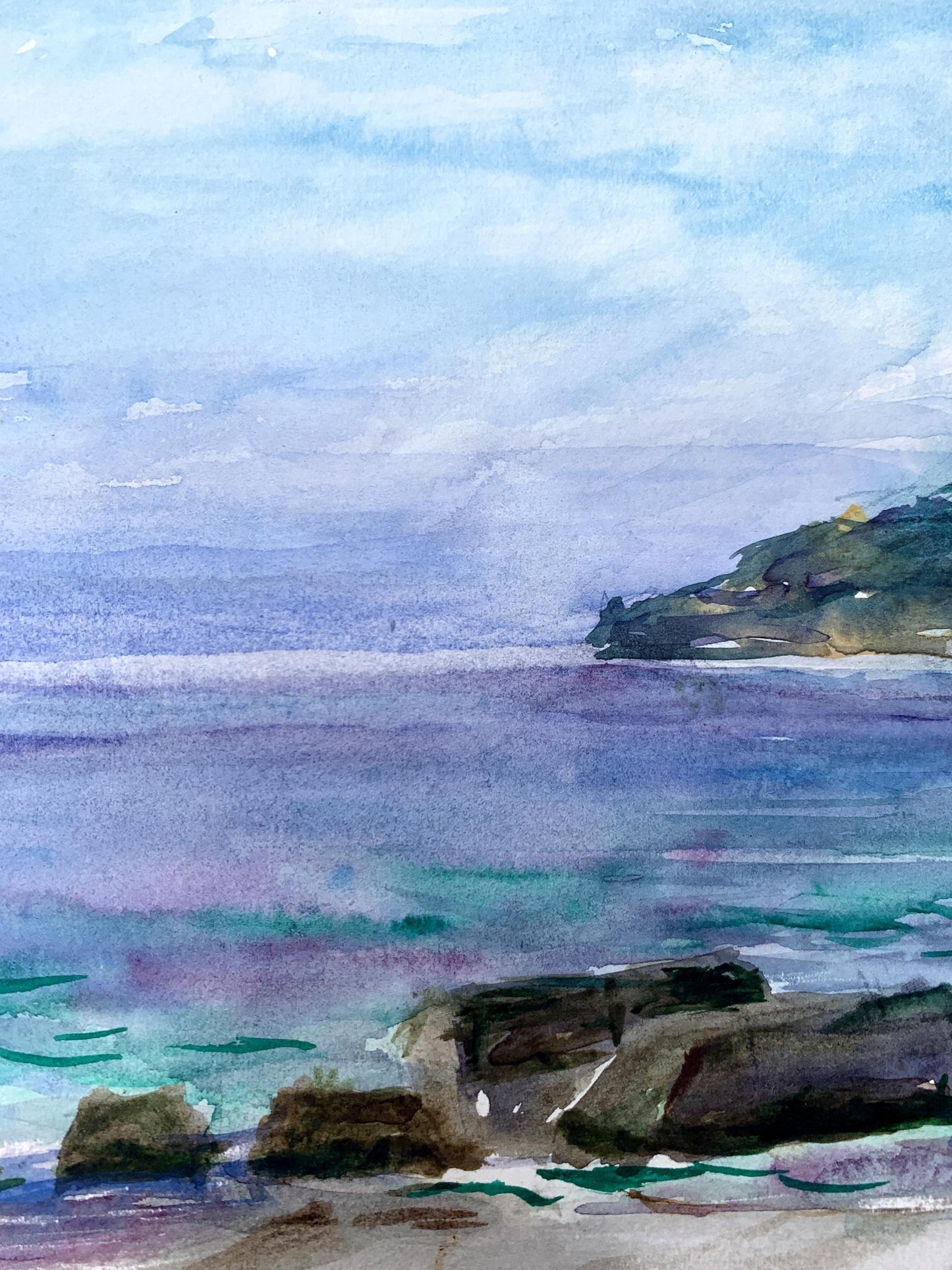 Watercolor painting Before the storm Unknown artist