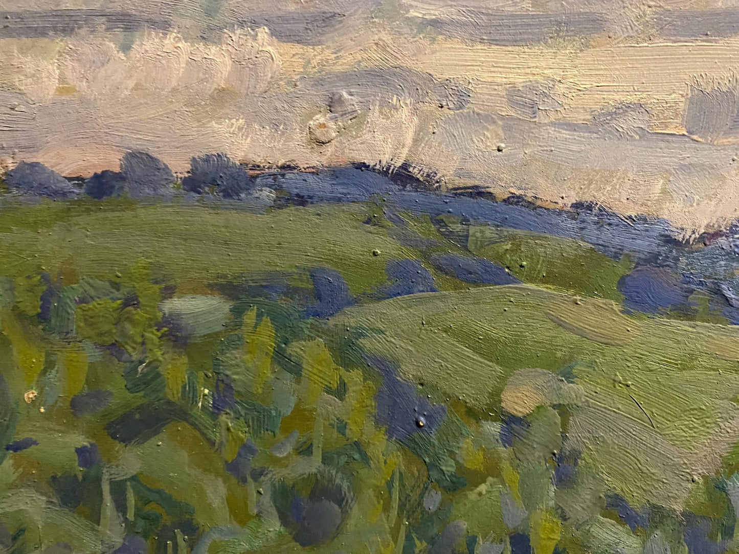 Oil painting by Georgy Kolosovsky capturing spring spaces