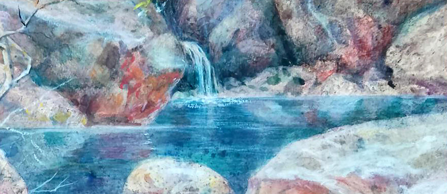 Oil painting Lake in the mountains Anatolii Duhnevich