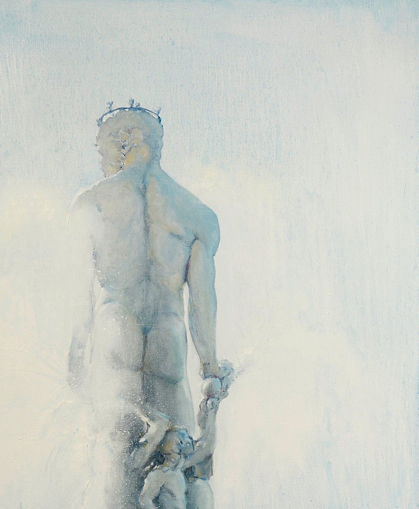 Oil painting Fountain Neptuno Oleg Kateryniuk