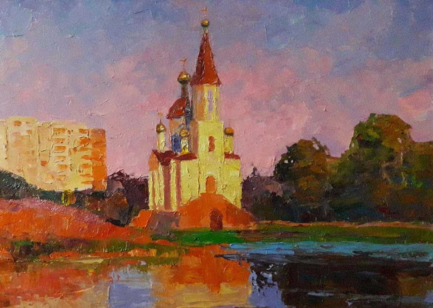 Oil painting In the evening Serdyuk Boris Petrovich