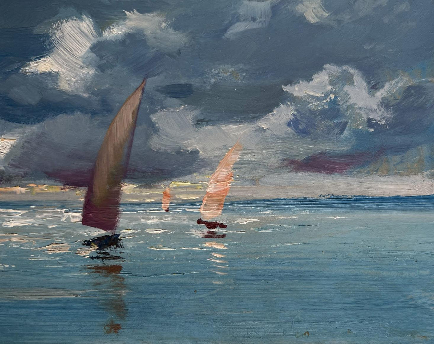 OIl painting The sun behind the clouds Yuriy Suprunchuk