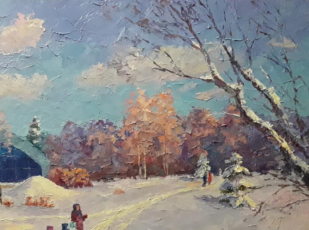 Oil painting Winter hugs Serdyuk Boris Petrovich