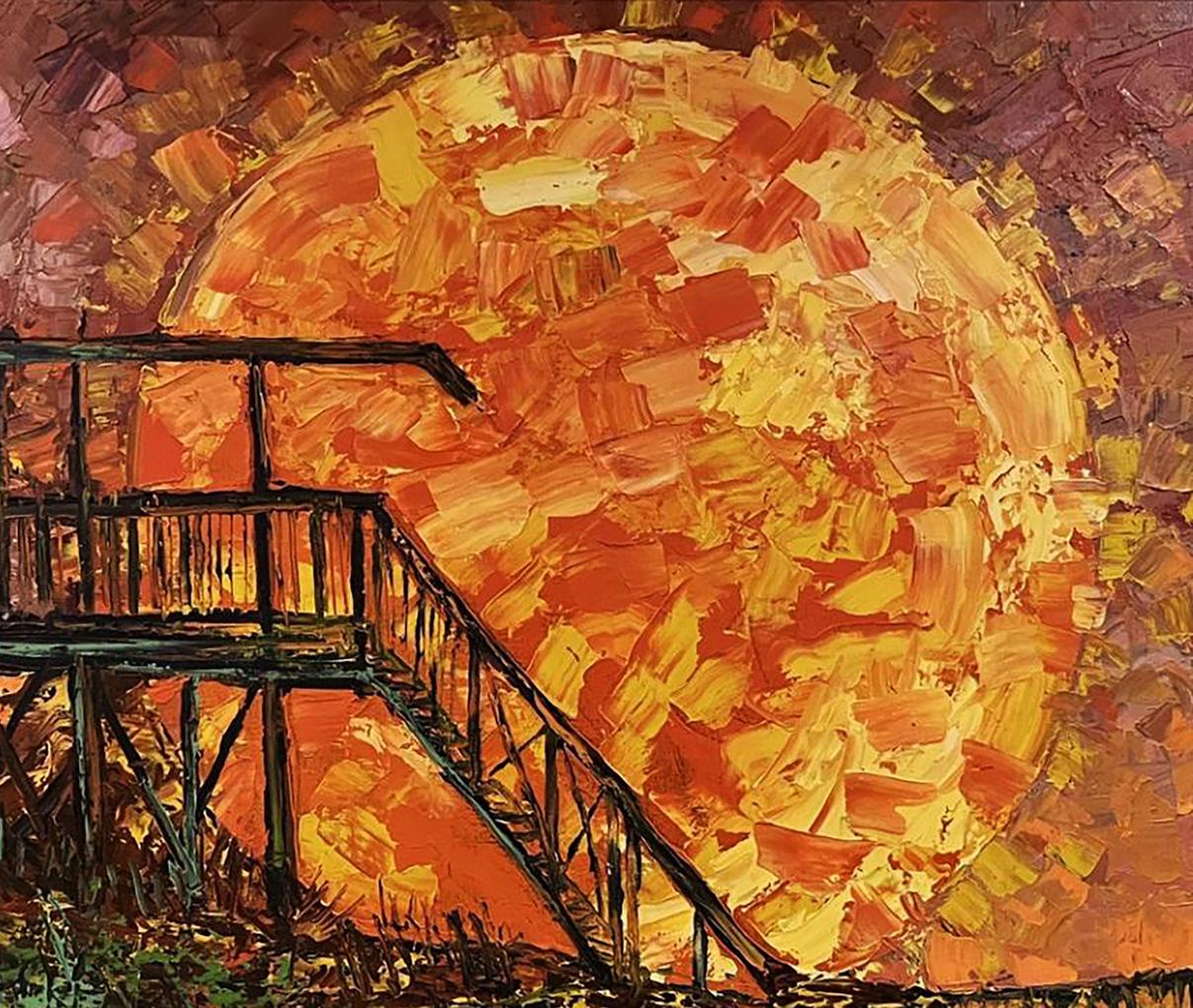 Oil painting expressionism Sky Landscape Serhiy Kovalev