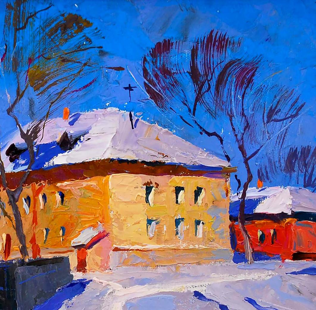 Oil painting It was snowing Egor Shvachunov
