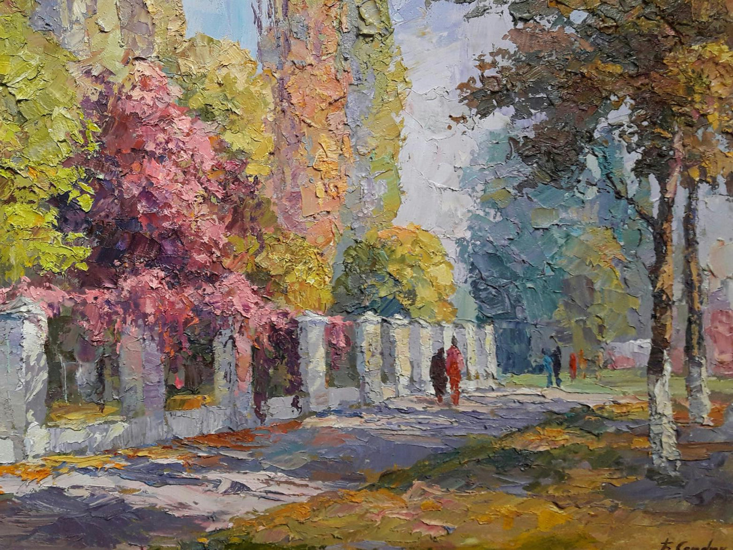 Oil painting Autumn Alley Serdyuk Boris Petrovich