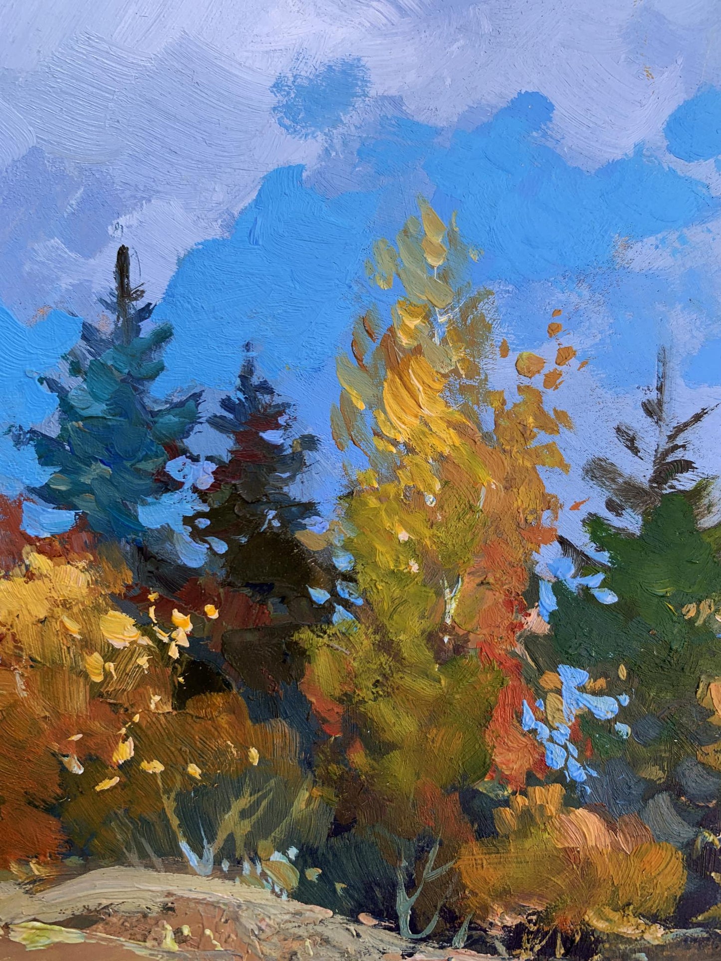 OIl painting Here comes autumn Yuriy Suprunchuk