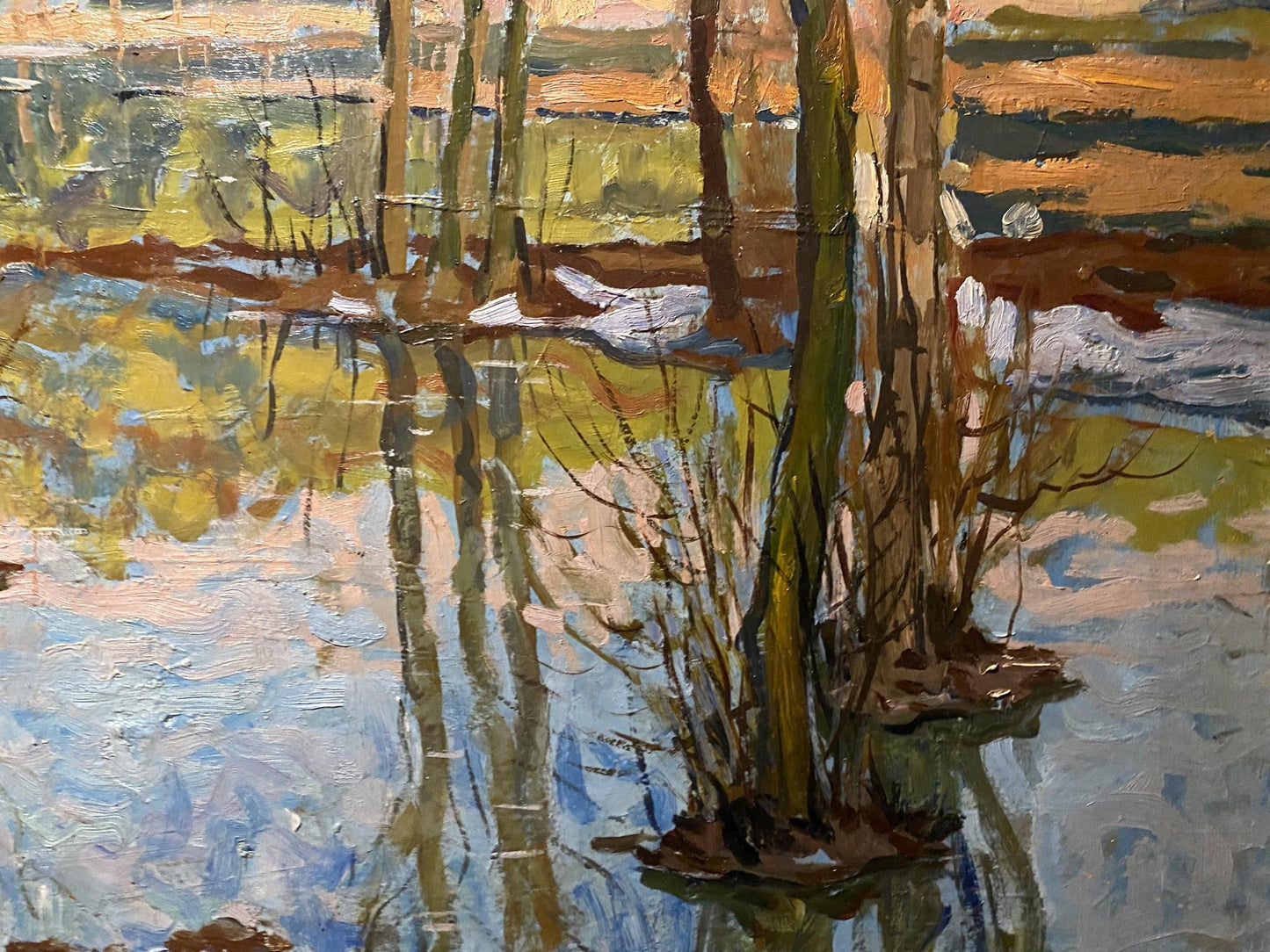Oil painting Spring flood Boris Tal'ko