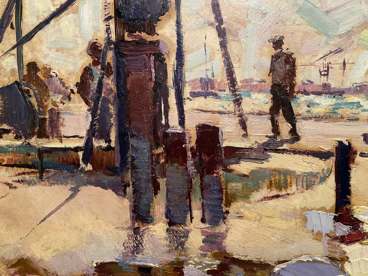 Oil painting Shipyard Anatoly Sukhorukih