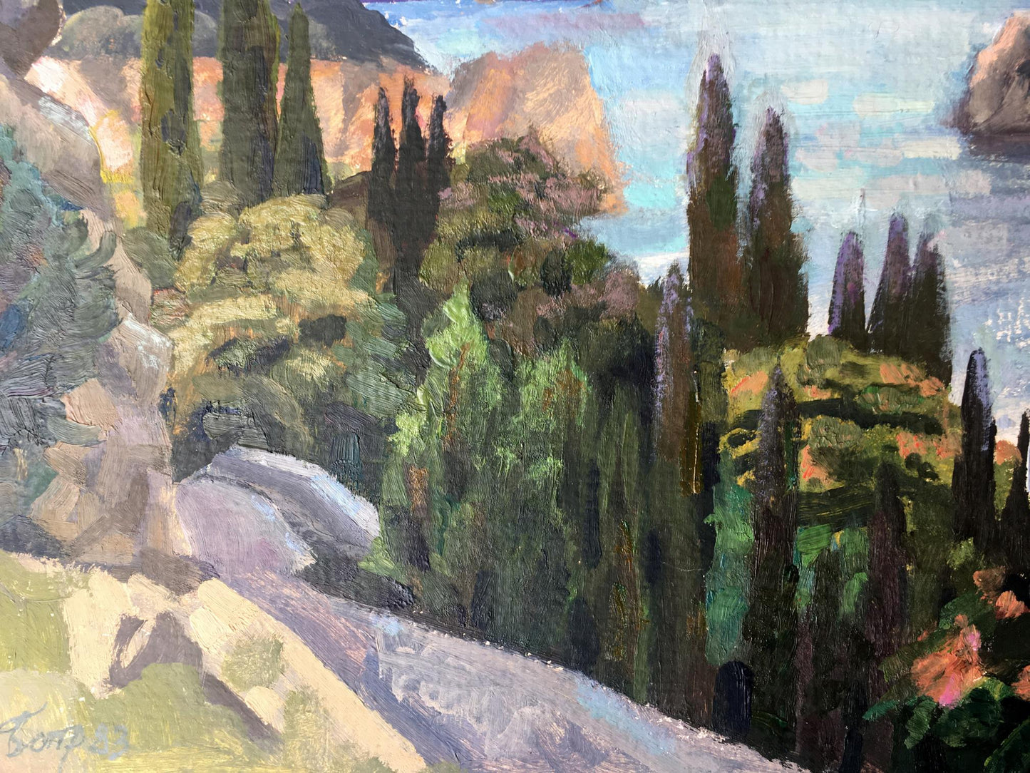Oil painting Gurzuf Batrakov Vladimir Grigorievich