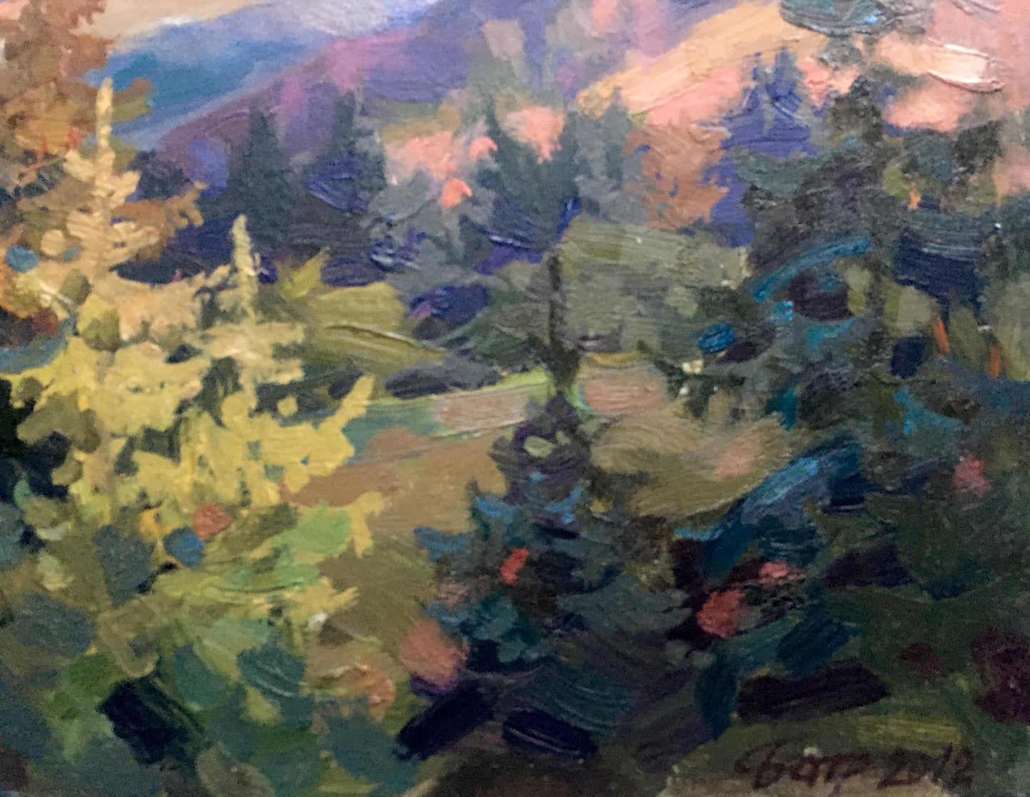 Oil painting Morning in the mountains Batrakov Vladimir Grigorievich