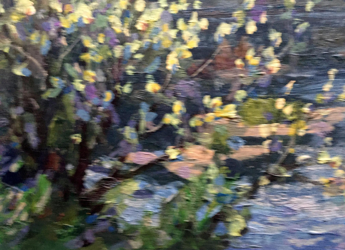 Oil painting Blooming willow and forest Vladimir Batrakov