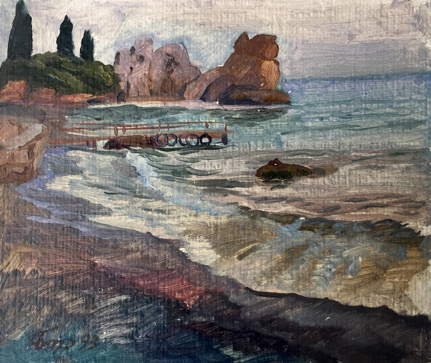 Oil painting Morning in Gurzuf Batrakov Vladimir Grigorievich