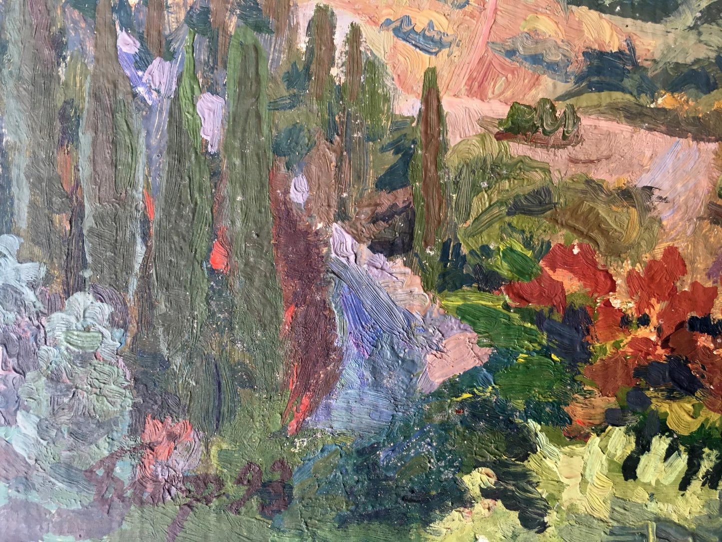 Oil painting Near the mountain Batrakov Vladimir Grigorievich
