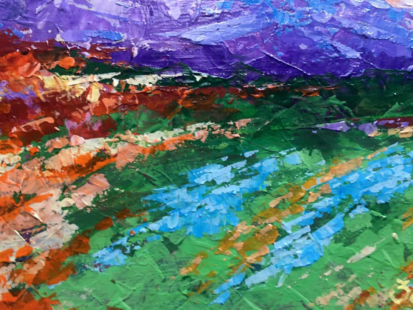 Oil painting Holidays in the mountains V. Zadorozhnya