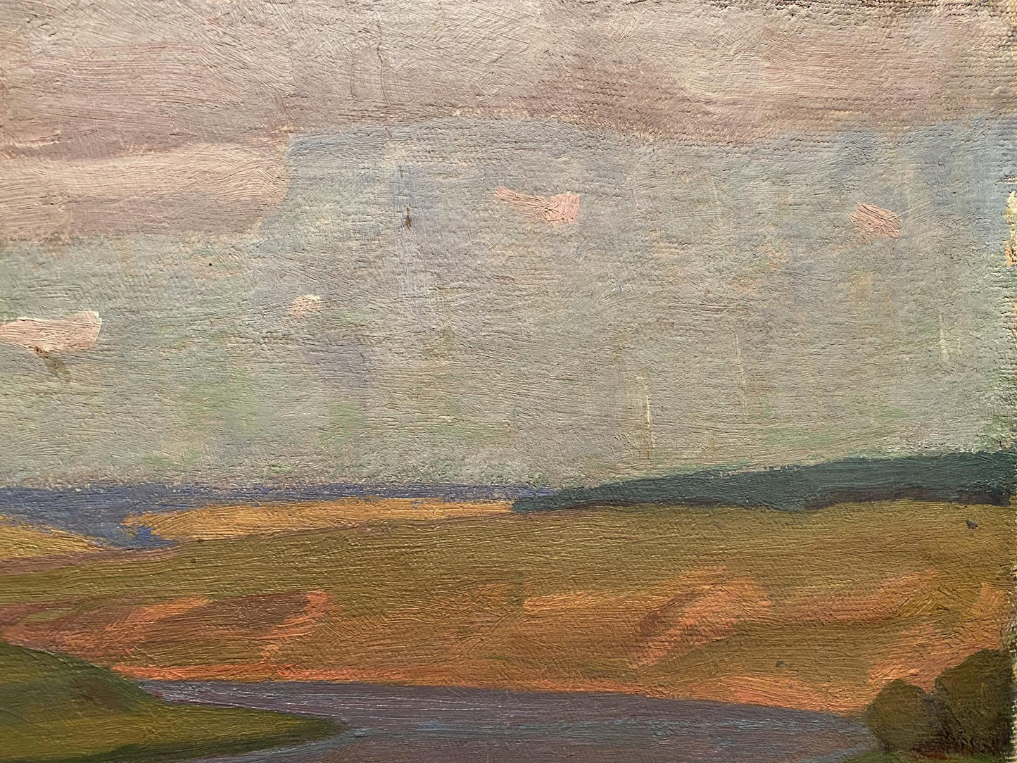 Oil painting River view Nikolai Hrustalenko