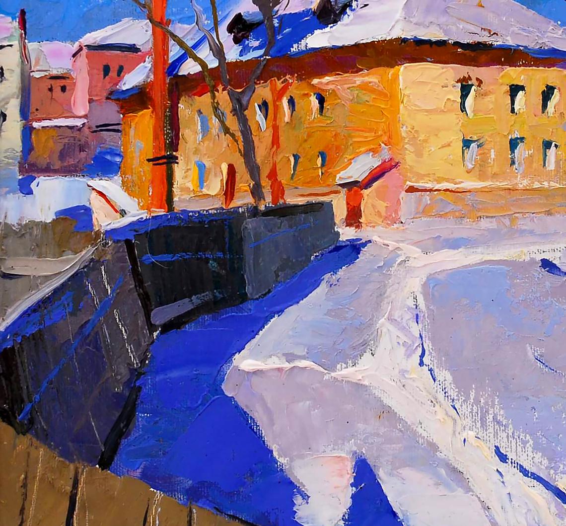 Oil painting It was snowing Egor Shvachunov