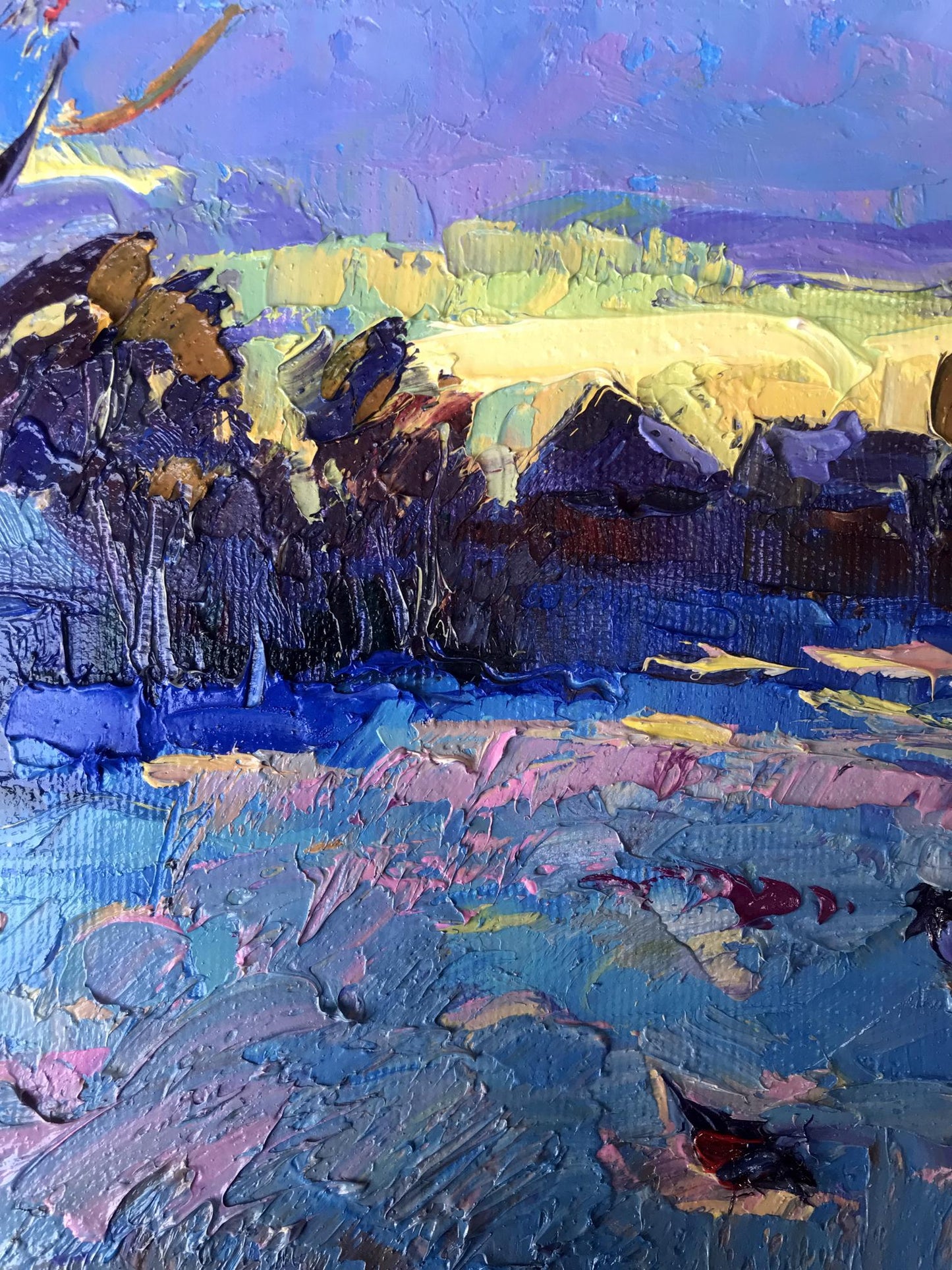 Village night landscape
