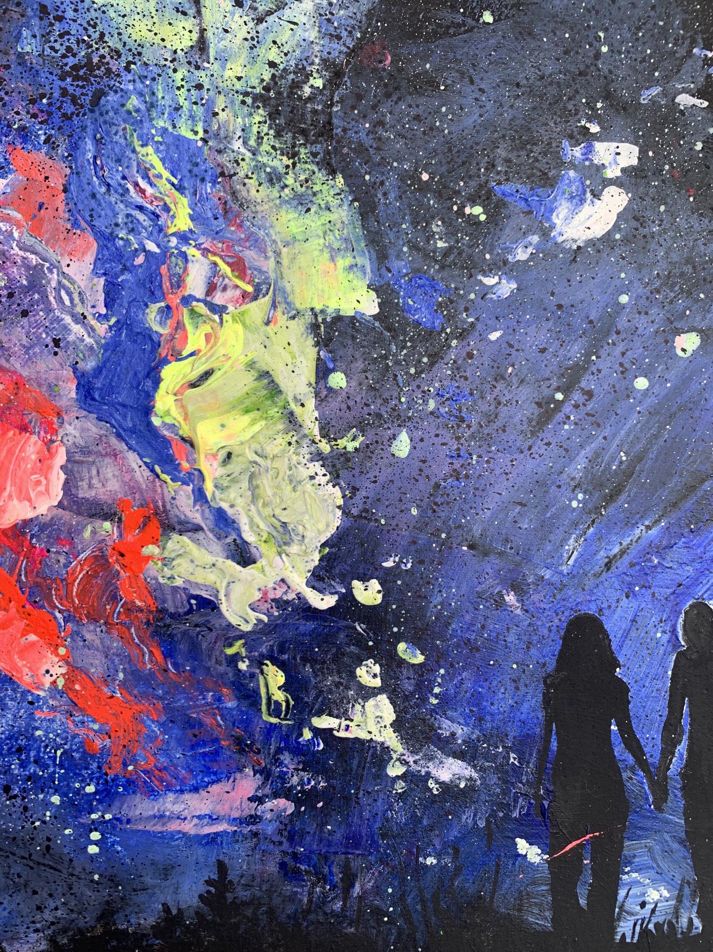Oil painting Love night Unknown artist