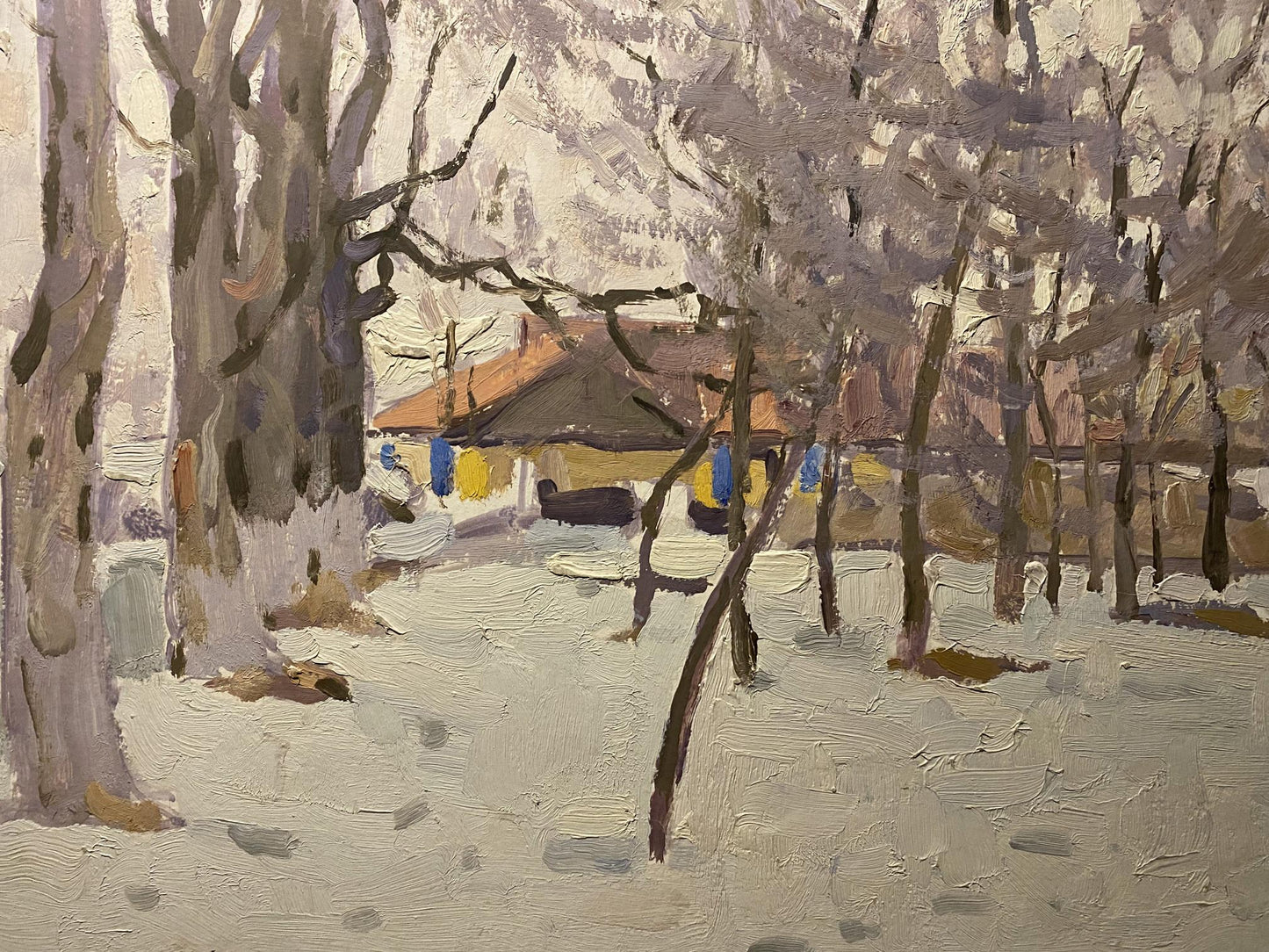 Oil painting Early winter Nikolai Bortnikov