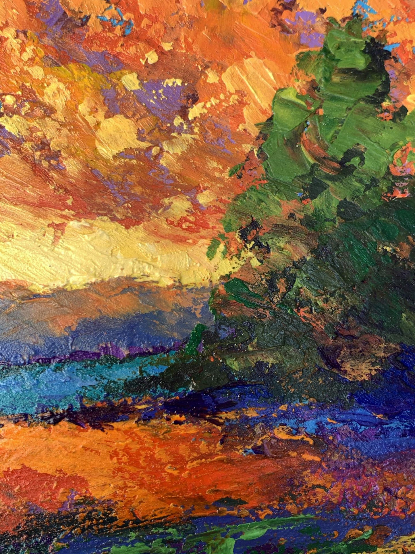 Oil painting Windy evening V. Zadorozhnya