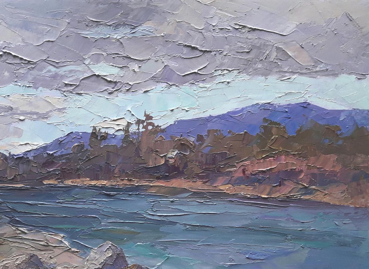 Oil painting The Tisza River Serdyuk Boris Petrovich