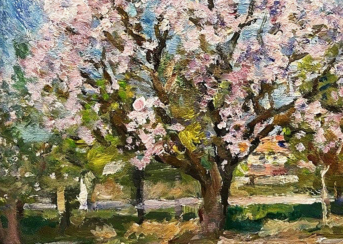 Oil painting Spring countryside Yury Konovalov