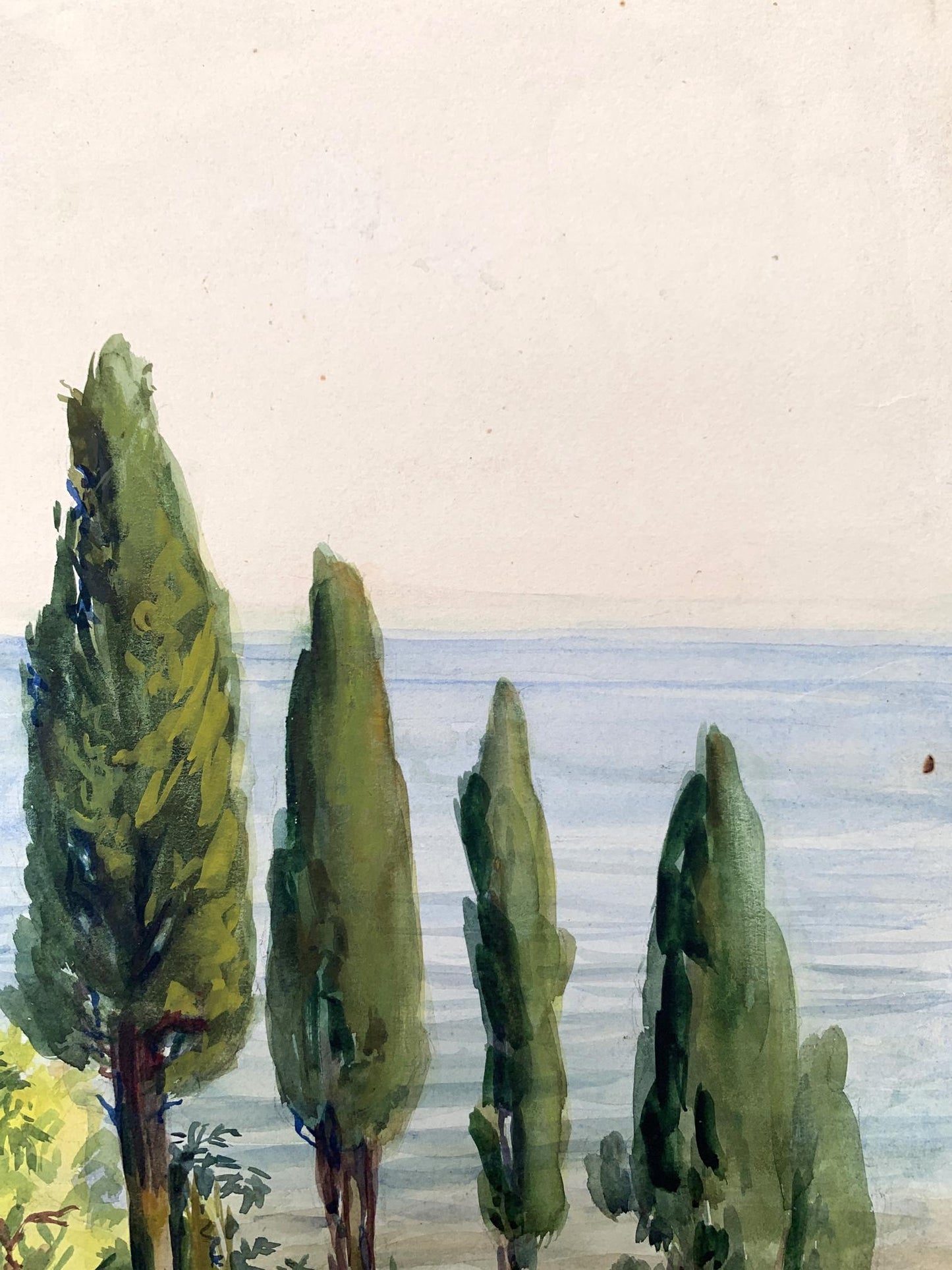 Watercolor painting Holidays at the resort Unknown artist