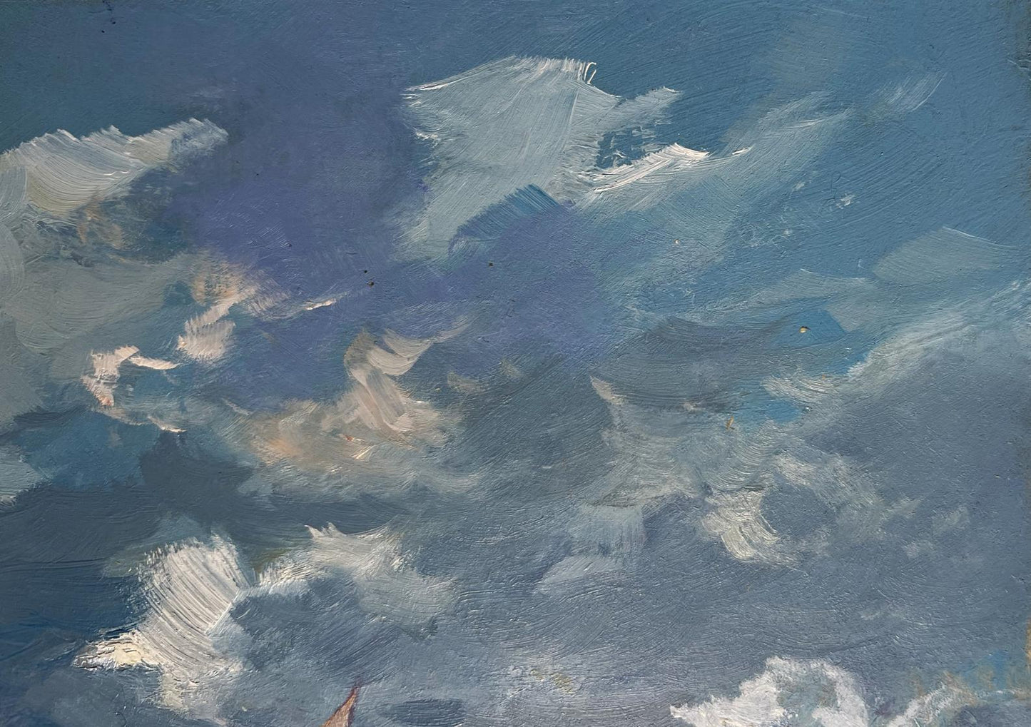 OIl painting The sun behind the clouds Yuriy Suprunchuk