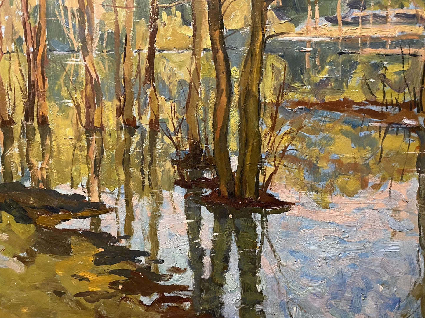 Oil painting Spring flood Boris Tal'ko