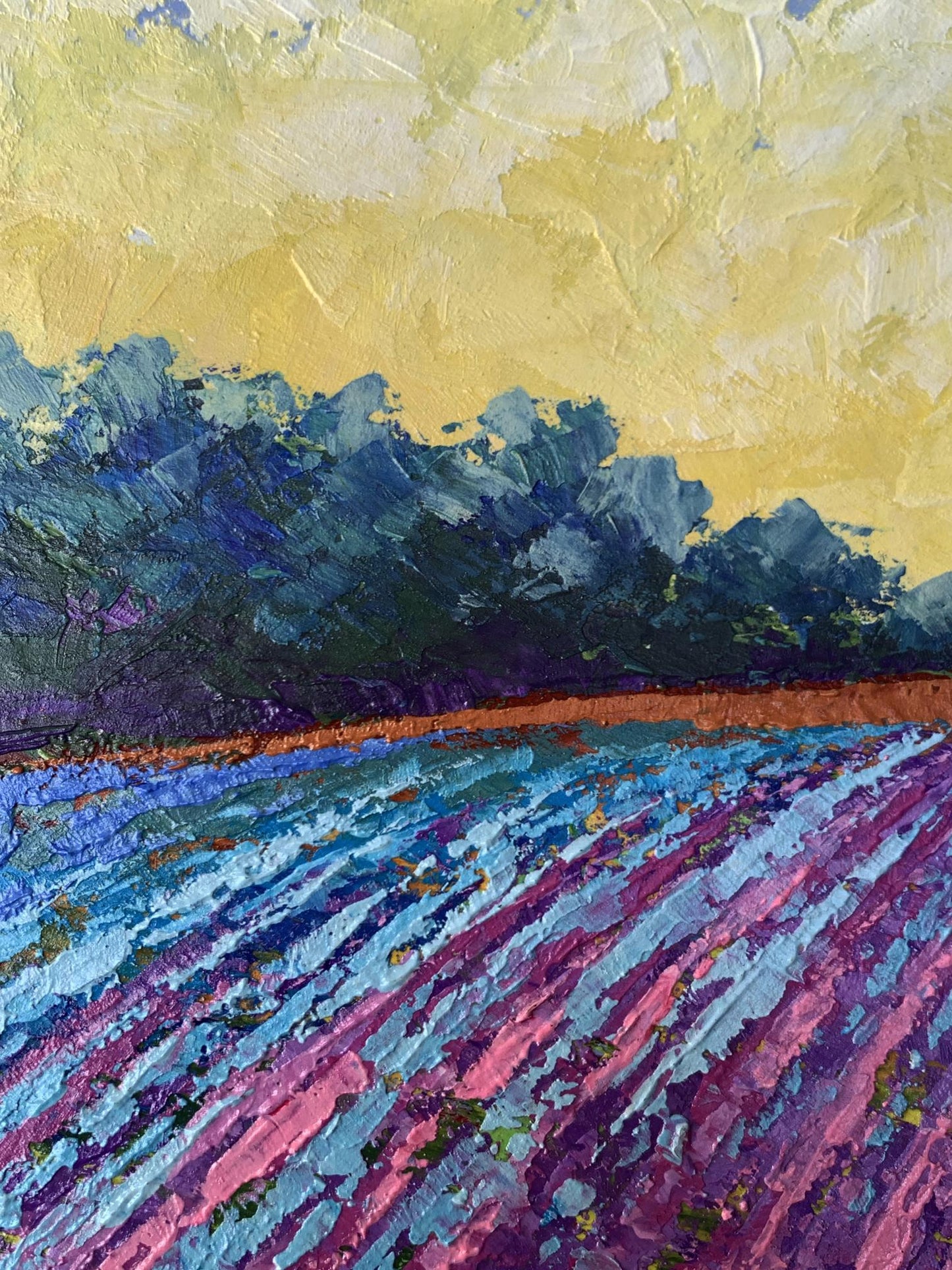 Oil painting Warm days in the fields V. Zadorozhnya