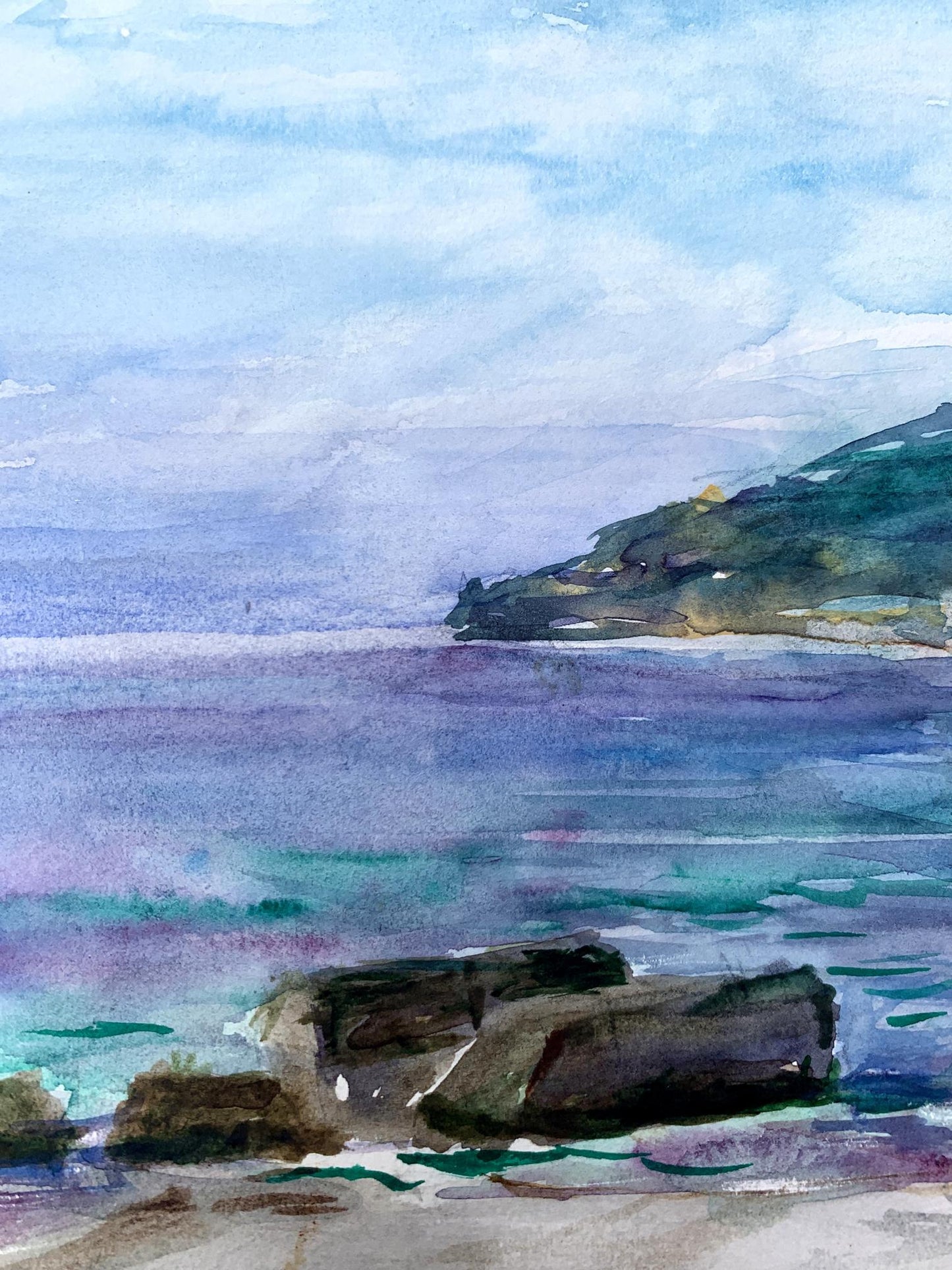 Watercolor painting Before the storm Unknown artist