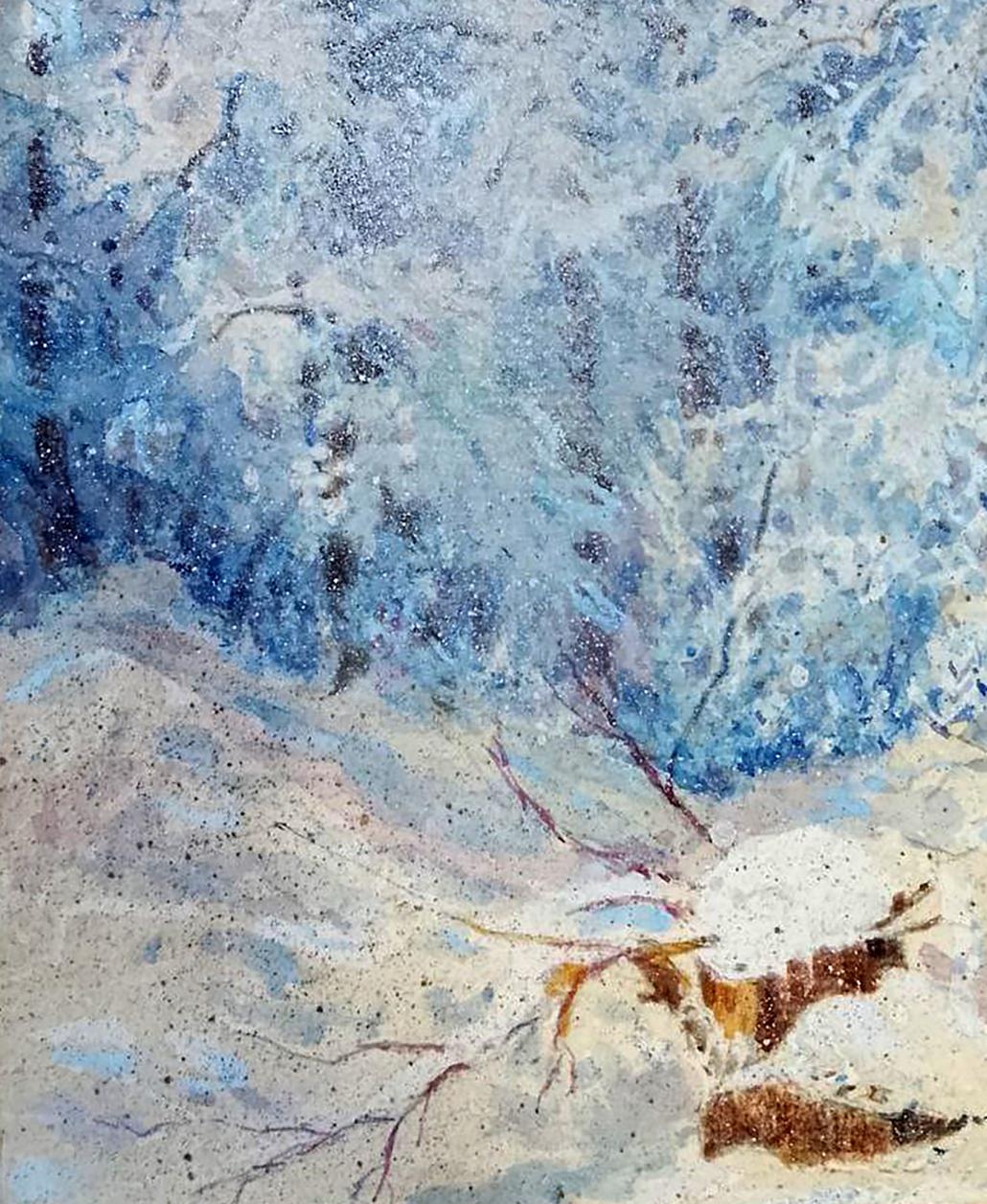 Oil painting Impressions of the winter forest Anatolii Duhnevich