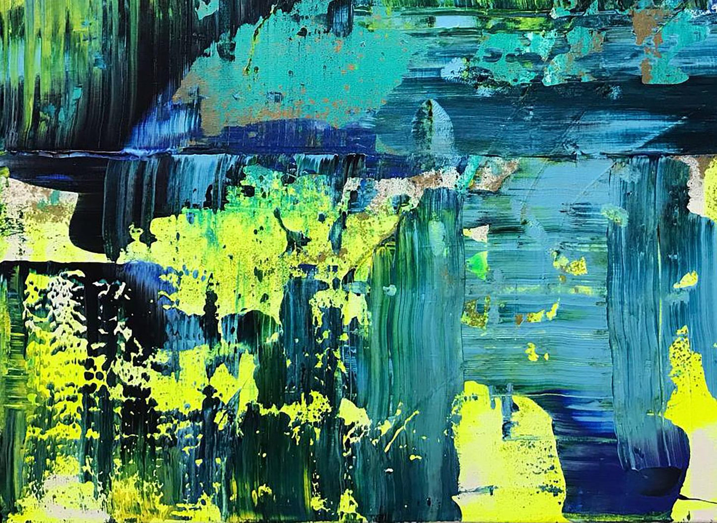 Acrylic artwork featuring a "Bridge" by Olga Melezhik