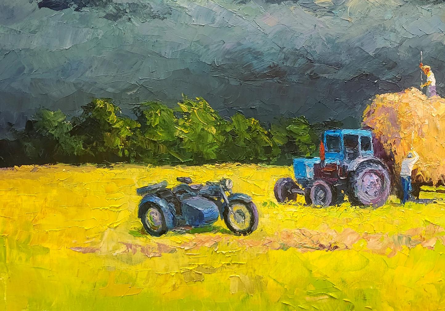 Oil painting Get to the board Boris Serdyuk